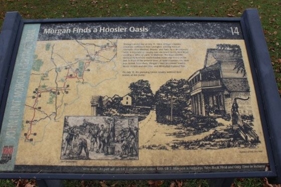 Marker 14 — Morgan Finds a Hoosier Oasis