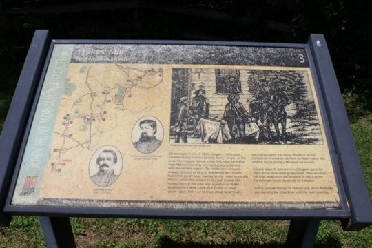 Marker 3 — Drake's Mill, First Night in Indiana